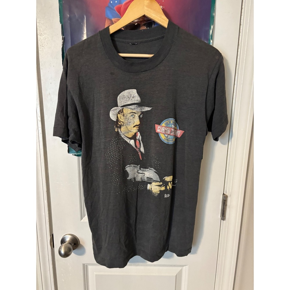 Vintage 1992 Clinton Gregory Step One Records Country Music T-Shirt Black Large
